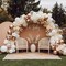 White & Sand Balloon Arch Kit – Boho Garland with Gold, Cream & Clear Balloons for Baby Shower, Wedding & Birthday Decor